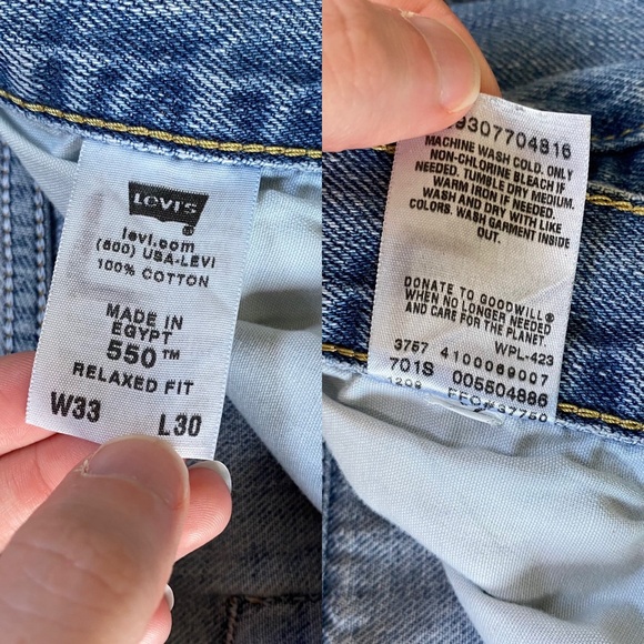 Levi’s Vintage 550 High Rise Straight Leg Dad Jeans size 33 - Picture 2 of 9